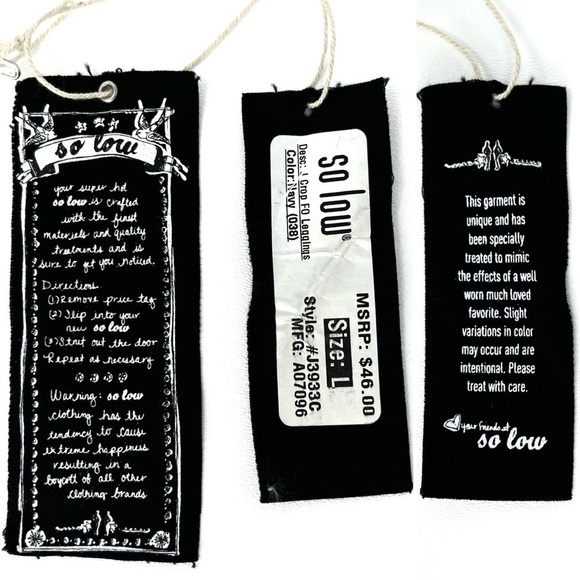 Solow Crop Foldover Legging Girl’s Size Large (14) Navy Blue cropped New NWT - Picture 5 of 7